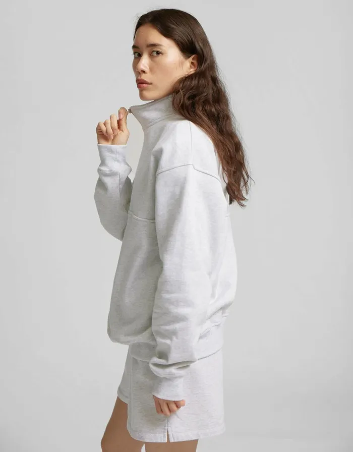 Women Quarter Zips Colorful Standard Organic Quarter Zip Petrol Blue