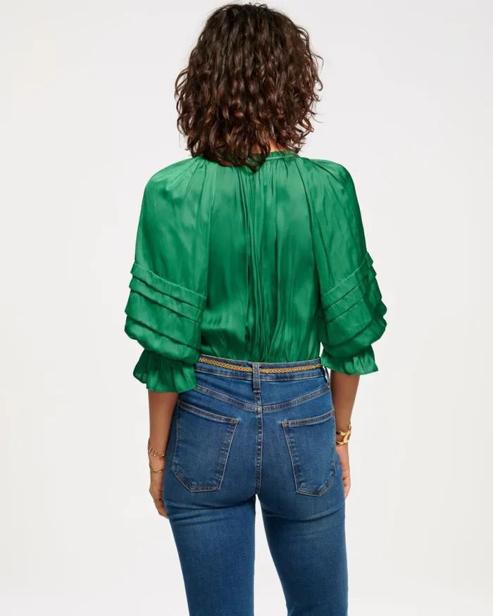 Women Randi Puff Sleeve Top Navy Ramy Brook Tops Women Randi Puff Sleeve Top Navy Ramy Brook Tops