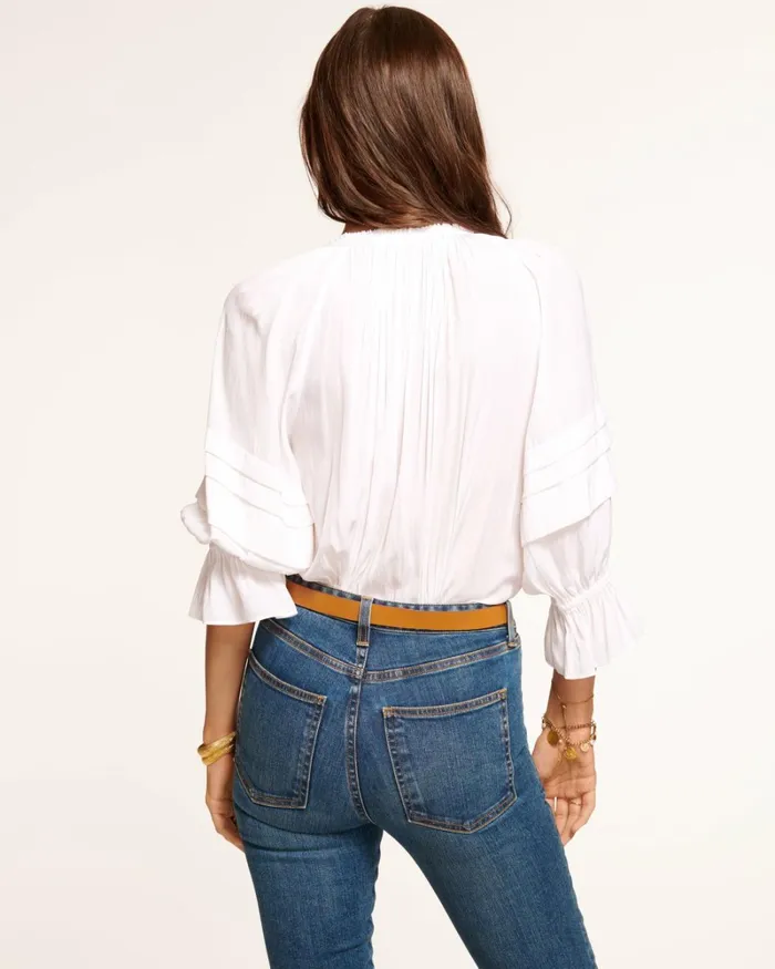 Women Randi Puff Sleeve Top Navy Ramy Brook Tops Women Randi Puff Sleeve Top Navy Ramy Brook Tops