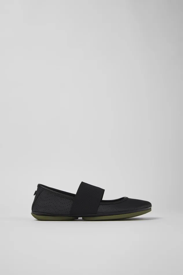 Women Right Black Leather Mary Jane Camper Ballerinas Women Right Black Leather Mary Jane Camper Ballerinas
