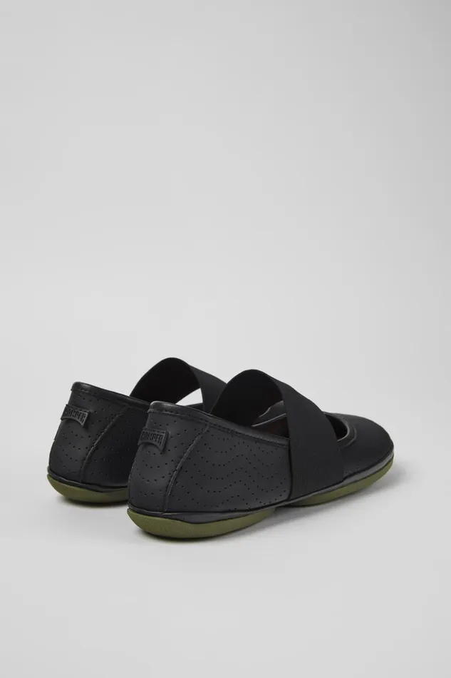 Women Right Black Leather Mary Jane Camper Ballerinas Women Right Black Leather Mary Jane Camper Ballerinas
