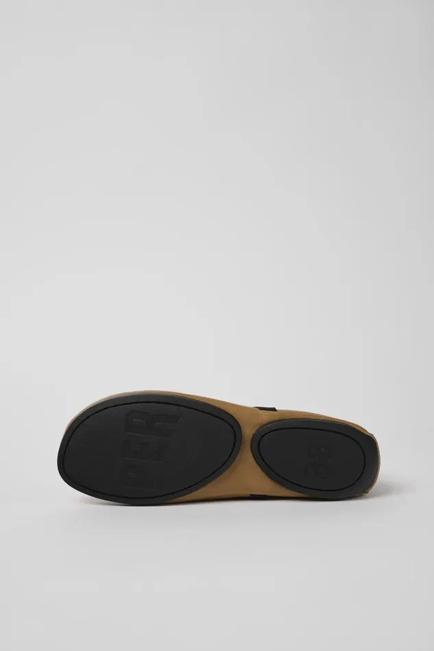 Women Right Brown Leather Mary Jane Camper Ballerinas Women Right Brown Leather Mary Jane Camper Ballerinas