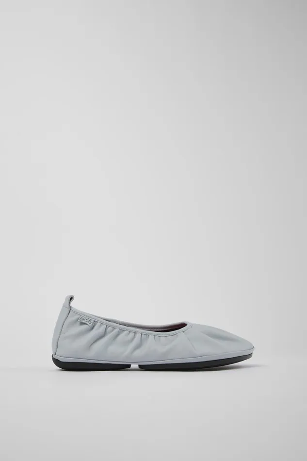 Women Right Gray Leather Ballerina Camper Ballerinas Women Right Gray Leather Ballerina Camper Ballerinas