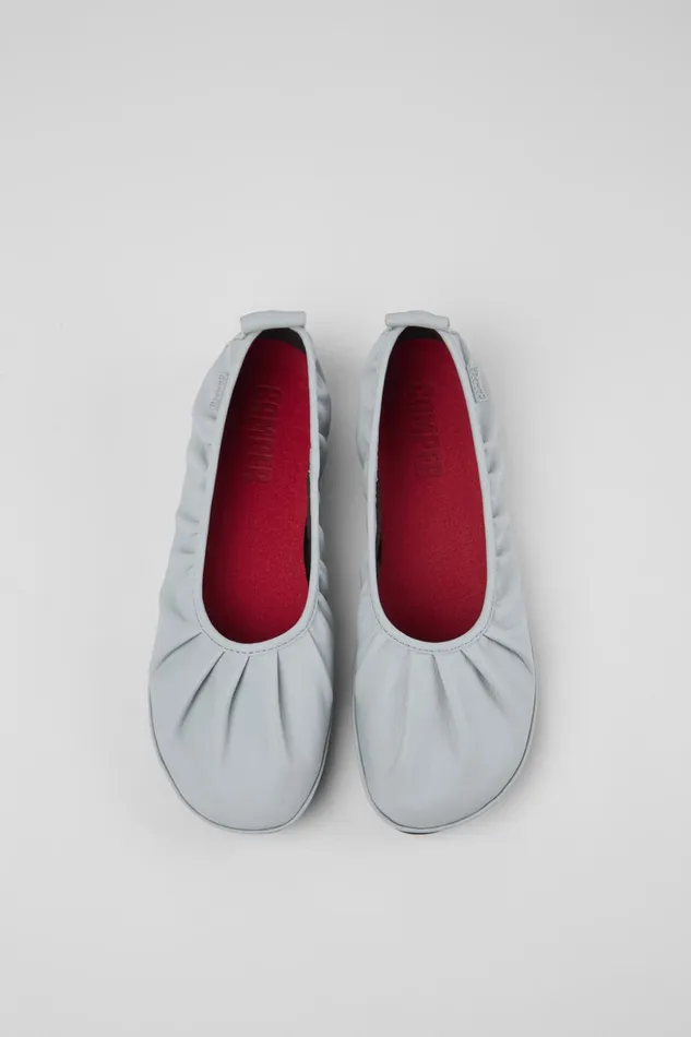 Women Right Gray Leather Ballerina Camper Ballerinas Women Right Gray Leather Ballerina Camper Ballerinas