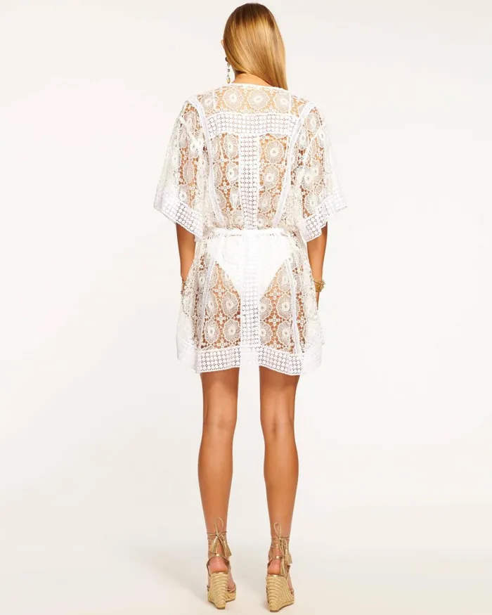 Women Robin Coverup Mini Dress Poolside Lace Ramy Brook Swimwear Women Robin Coverup Mini Dress Poolside Lace Ramy Brook Swimwear