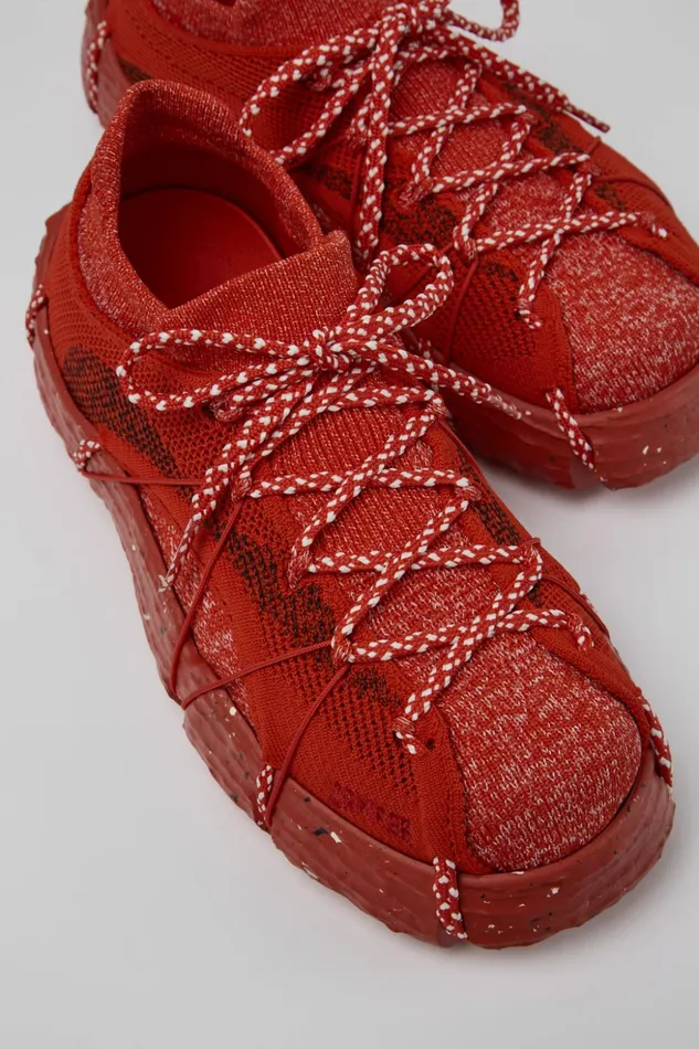 Women ROKU Red Sneaker Camper Sneakers