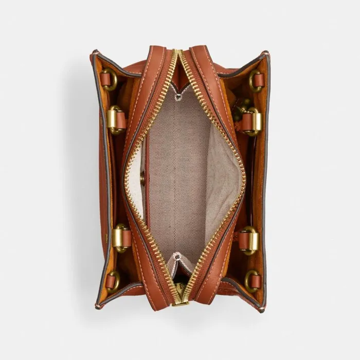 Women Satchels and Top Handles Coach Rogue 20 With Braid Brassburnished Amber