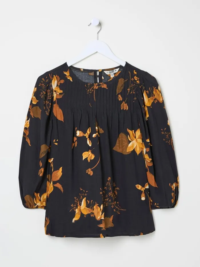 Women Shirts and Blouses Fat Face Black Wynn Floral Blouse Women Shirts and Blouses Fat Face Black Wynn Floral Blouse