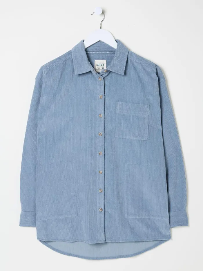 Women Shirts and Blouses Fat Face Dusky Blue Carolin Cord 100 Cotton Shirt Women Shirts and Blouses Fat Face Dusky Blue Carolin Cord 100 Cotton Shirt