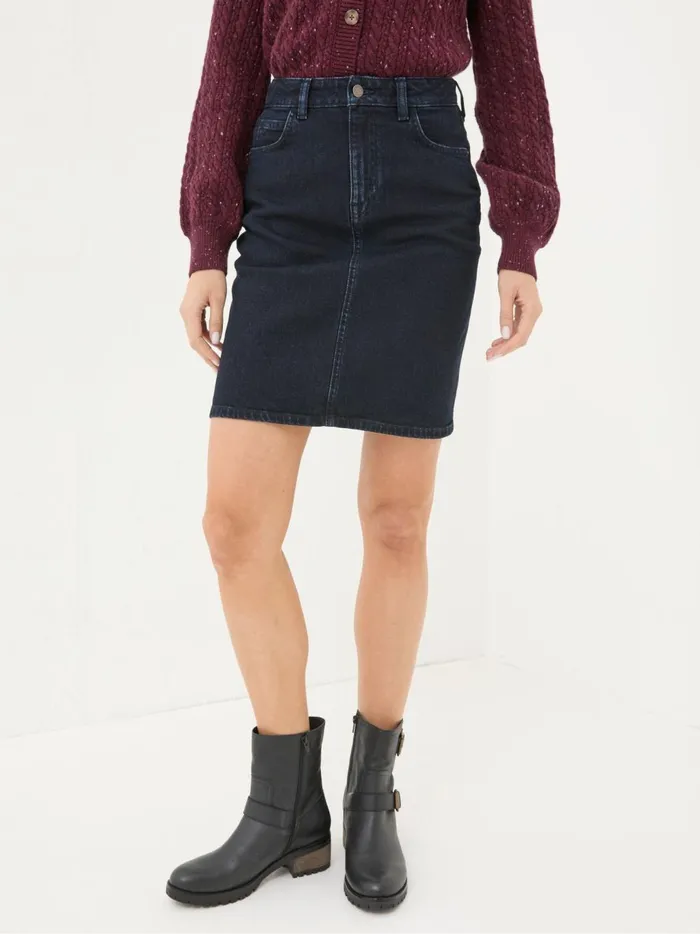 Women Skirts Fat Face Hattie Dark Blue Denim Skirt