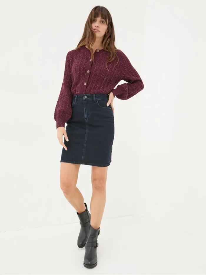 Women Skirts Fat Face Hattie Dark Blue Denim Skirt
