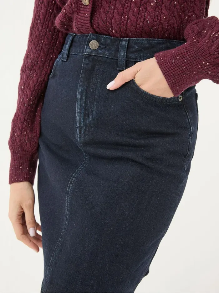 Women Skirts Fat Face Hattie Dark Blue Denim Skirt