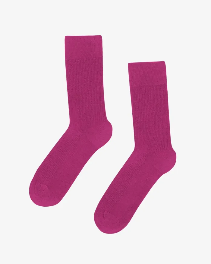 Women Socks Colorful Standard Women Classic Organic Sock Magenta Blaze