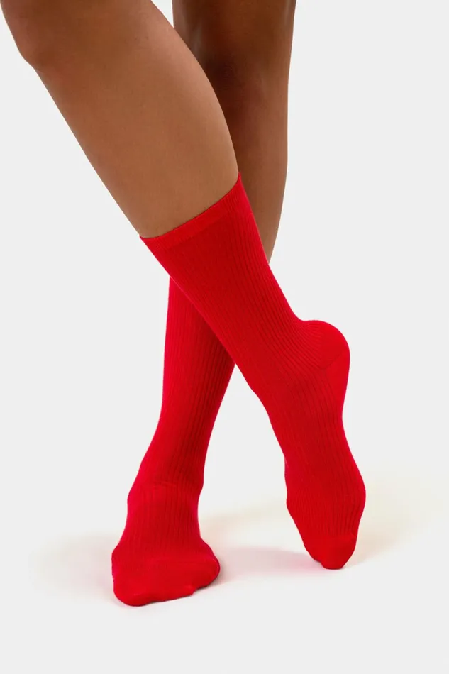 Women Socks Colorful Standard Women Classic Organic Sock Magenta Blaze
