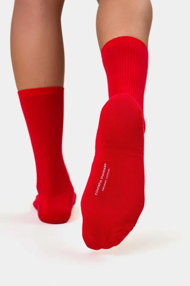 Women Socks Colorful Standard Women Classic Organic Sock Magenta Blaze
