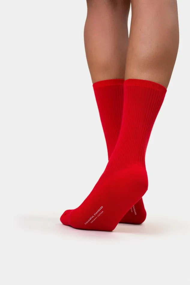 Women Socks Colorful Standard Women Classic Organic Sock Magenta Blaze