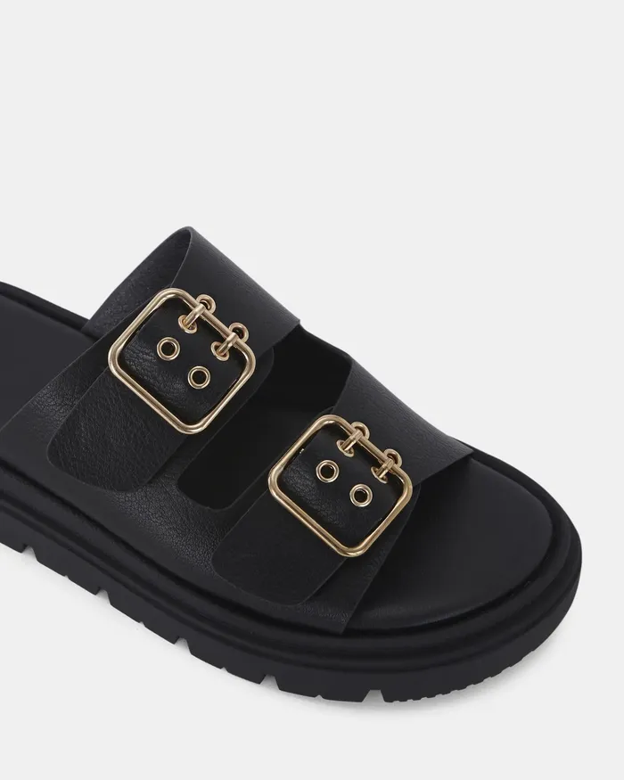 Women STELLAN BLACK Sandals Slides NOVO Shoes
