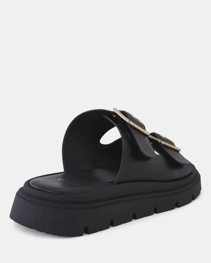 Women STELLAN BLACK Sandals Slides NOVO Shoes
