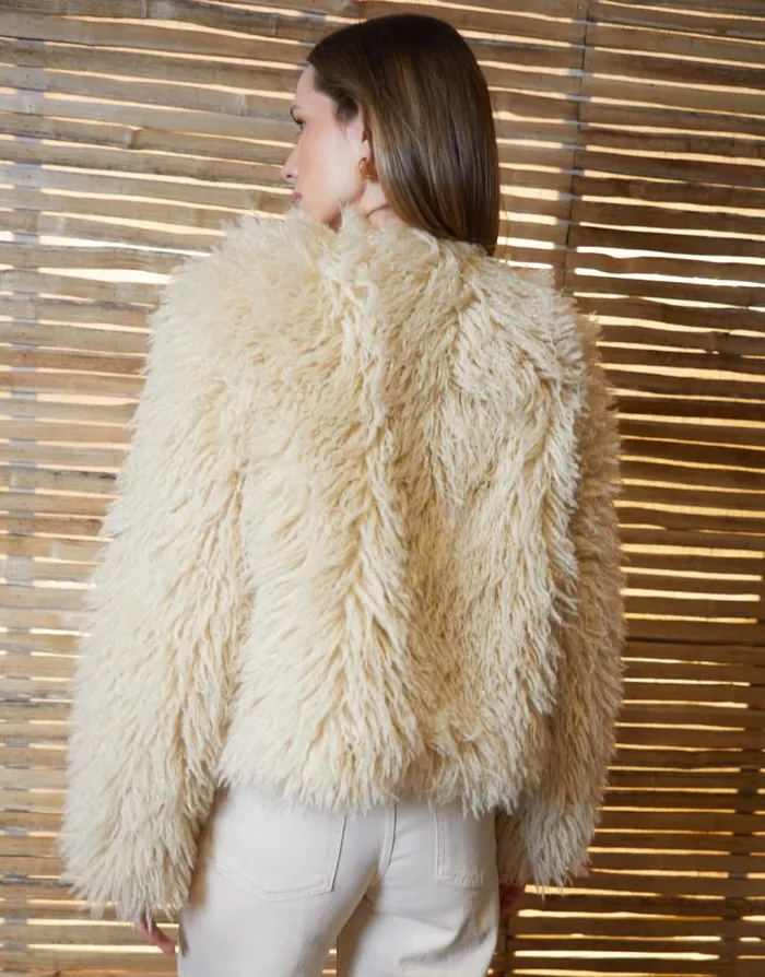 Women Stone Mongolian Faux Fur Coat Threadbare Coats Women Stone Mongolian Faux Fur Coat Threadbare Coats
