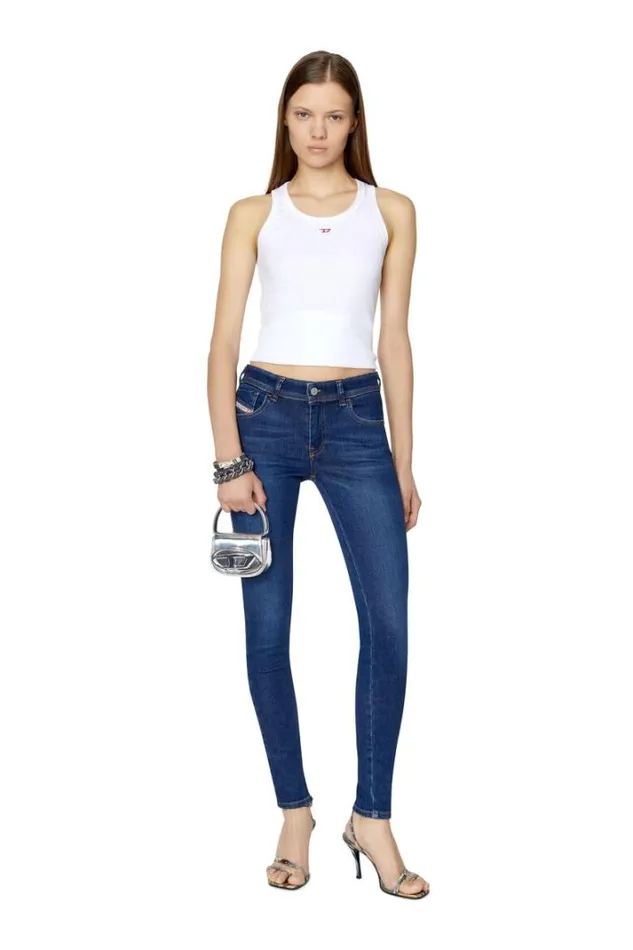 Women Super Skinny Jeans 2018 SlandyLow 09c19 Dark Blue Diesel Super Skinny