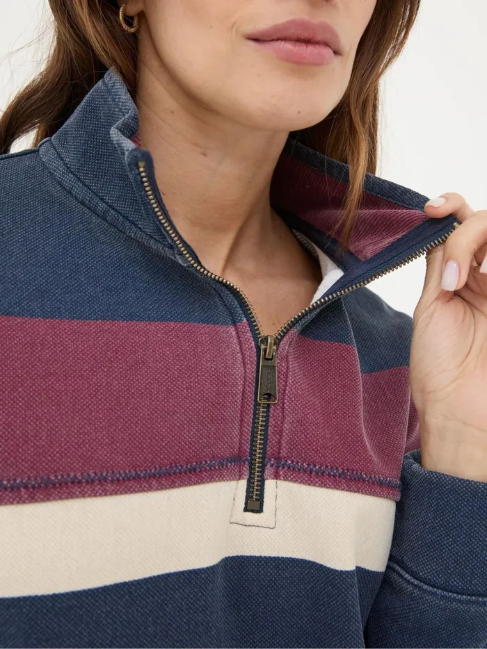 Women Sweatshirts and Hoodies Fat Face Airlie Navy Blue and Red Striped Relaxed Sweat Top Women Sweatshirts and Hoodies Fat Face Airlie Navy Blue and Red Striped Relaxed Sweat Top