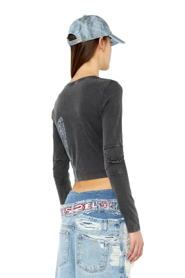 Women TBaldart Black Diesel Tshirts And Tops Women TBaldart Black Diesel Tshirts And Tops
