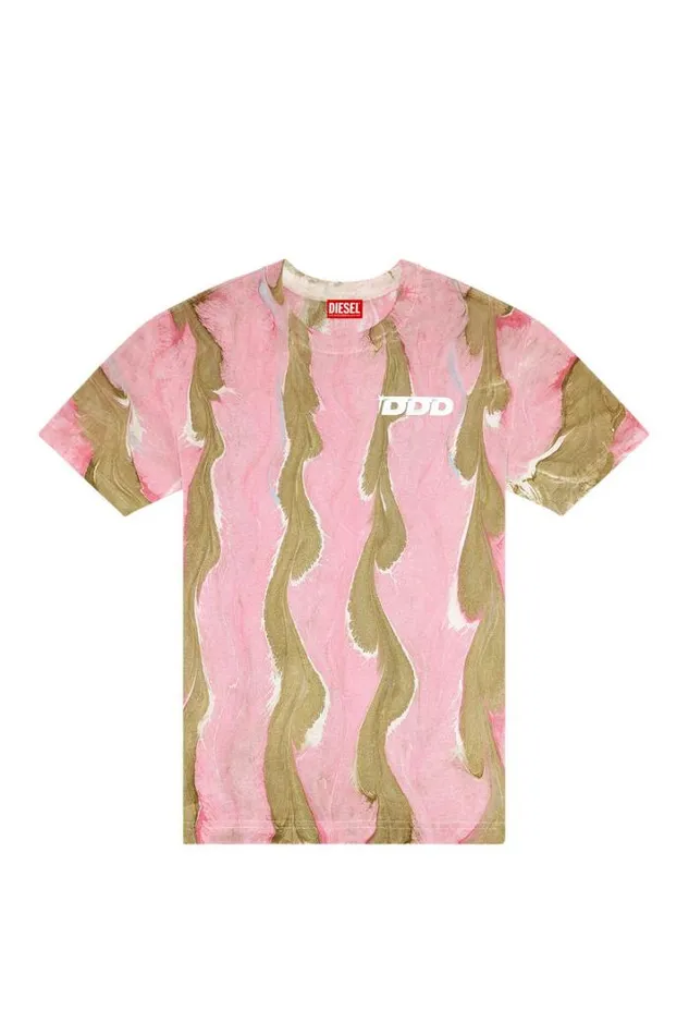 Women TDannyL3 Pinkgreen Diesel Tshirts And Tops Women TDannyL3 Pinkgreen Diesel Tshirts And Tops