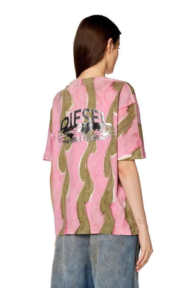 Women TDannyL3 Pinkgreen Diesel Tshirts And Tops Women TDannyL3 Pinkgreen Diesel Tshirts And Tops