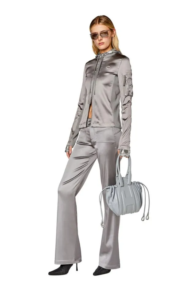 Women TOpun Light Grey Diesel Tshirts And Tops