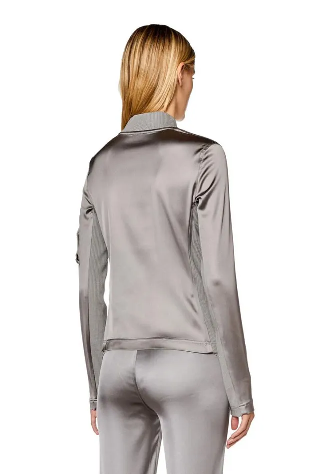 Women TOpun Light Grey Diesel Tshirts And Tops Women TOpun Light Grey Diesel Tshirts And Tops