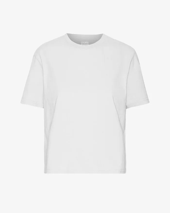 Women TShirts Colorful Standard Organic Boxy Crop Tee Optical White