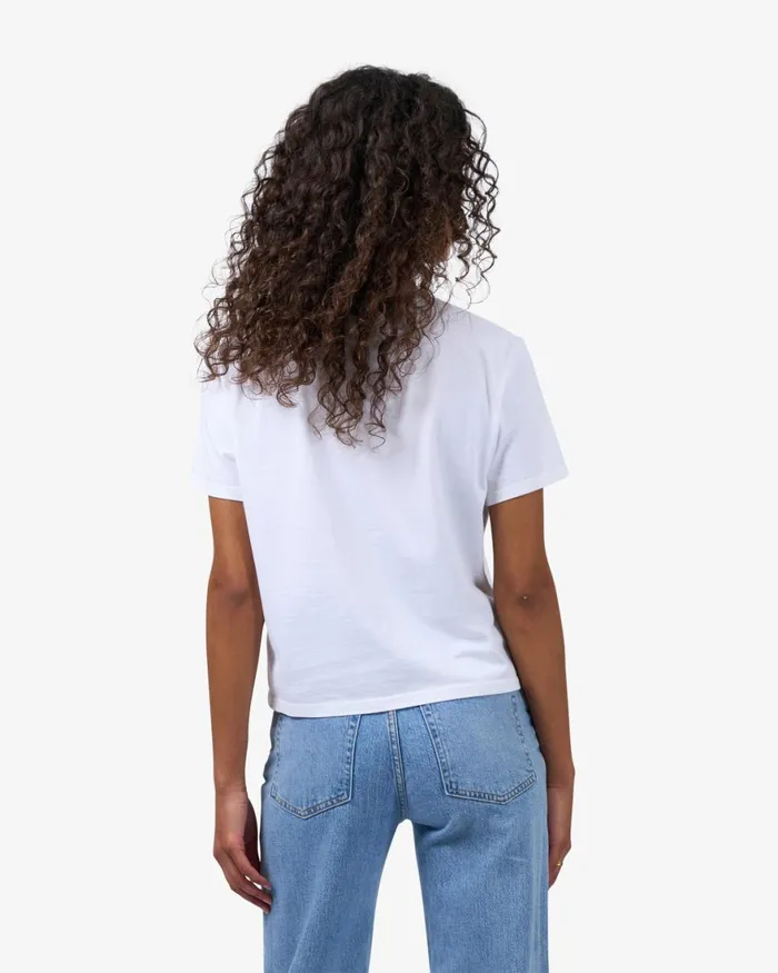 Women TShirts Colorful Standard Organic Boxy Crop Tee Optical White