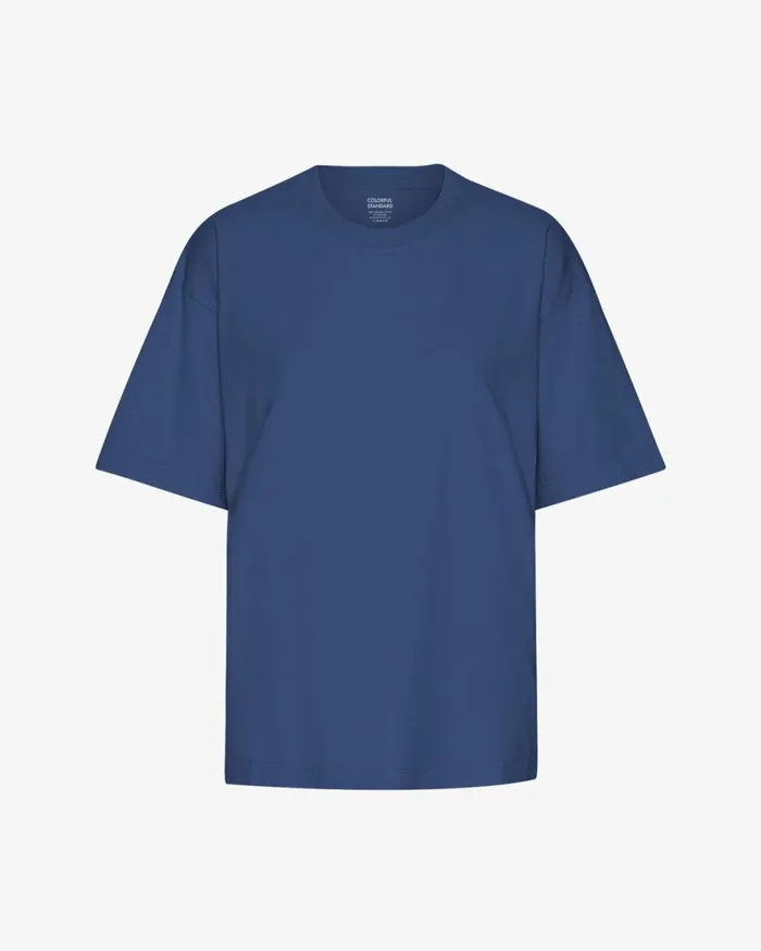 Women TShirts Colorful Standard Oversized Organic TShirt Marine Blue