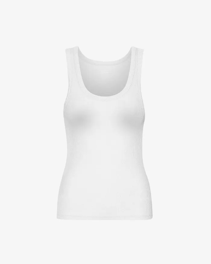 Women Tank Tops Colorful Standard Women Organic Rib Tank Top Optical White