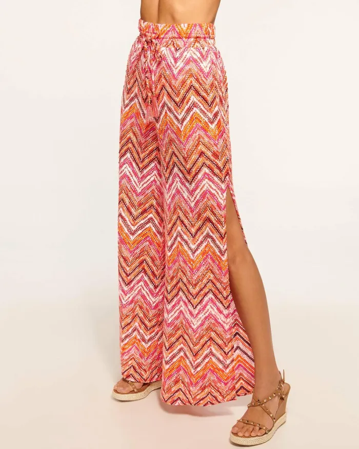 Women Taytum Coverup Pant Orangeade Chevron Ramy Brook Swimwear
