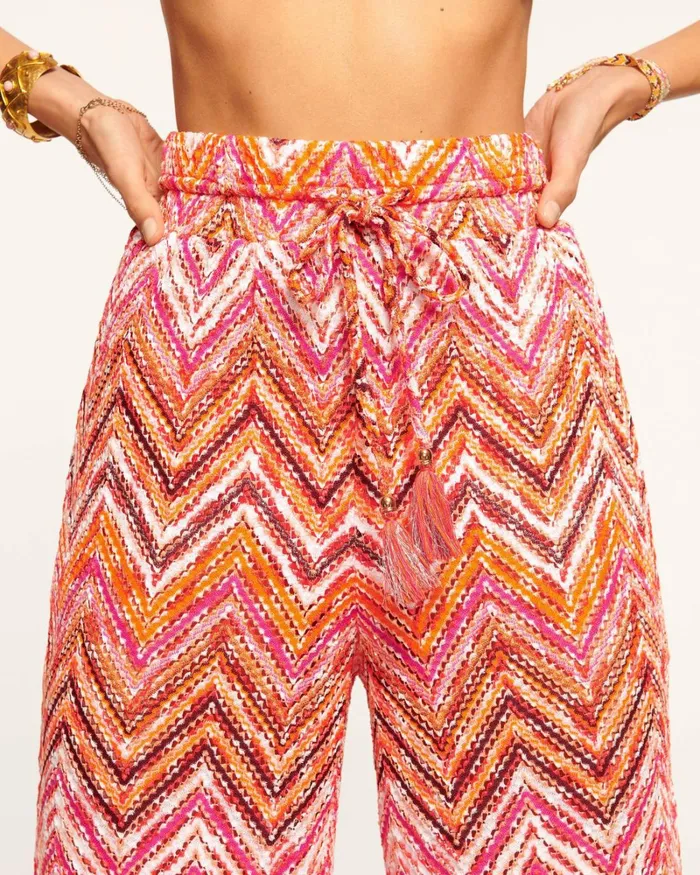 Women Taytum Coverup Pant Orangeade Chevron Ramy Brook Swimwear Women Taytum Coverup Pant Orangeade Chevron Ramy Brook Swimwear