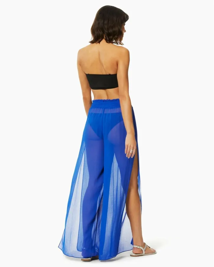 Women Textured Athena Palazzo Pant Black Ramy Brook Swimwear Women Textured Athena Palazzo Pant Black Ramy Brook Swimwear