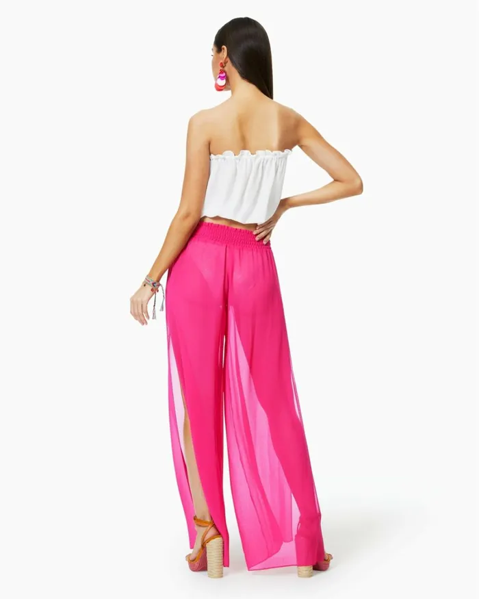 Women Textured Athena Palazzo Pant Black Ramy Brook Swimwear Women Textured Athena Palazzo Pant Black Ramy Brook Swimwear