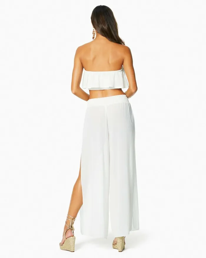 Women Textured Athena Palazzo Pant Black Ramy Brook Swimwear Women Textured Athena Palazzo Pant Black Ramy Brook Swimwear