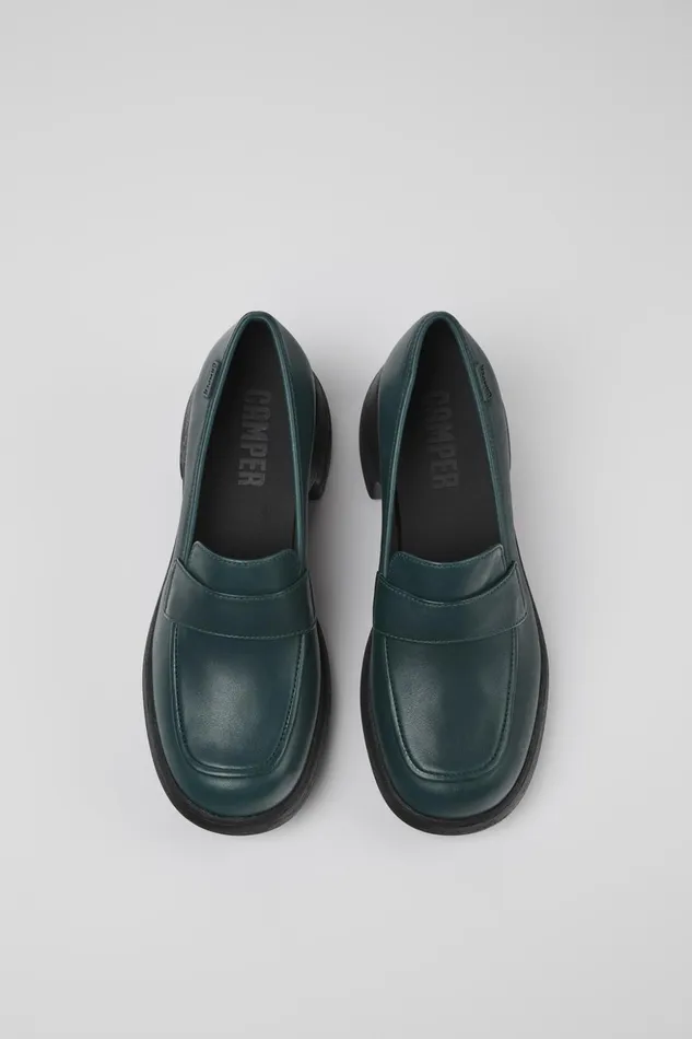Women Thelma Green Leather Loafer Camper Formal Shoes Women Thelma Green Leather Loafer Camper Formal Shoes