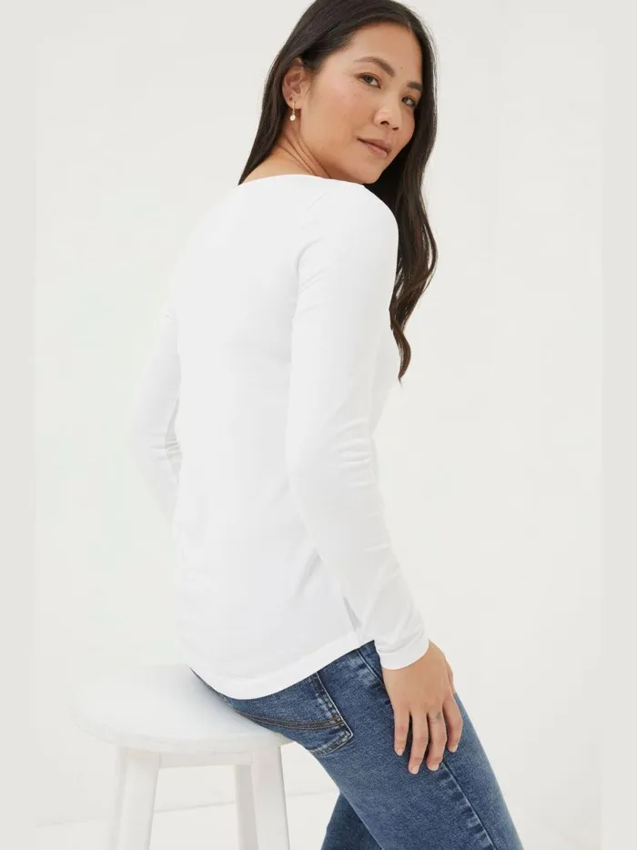 Women Tops and TShirts Fat Face Bree White TShirt