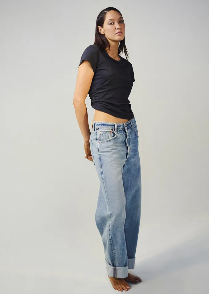 Women Tops Citizens Of Humanity Juliette Slim TShirt In Washed Black