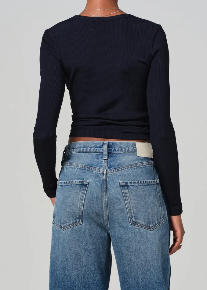 Women Tops Citizens Of Humanity Rumi Scoop Neck In Navy
