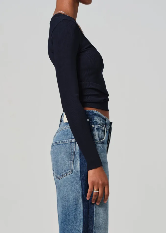 Women Tops Citizens Of Humanity Rumi Scoop Neck In Navy