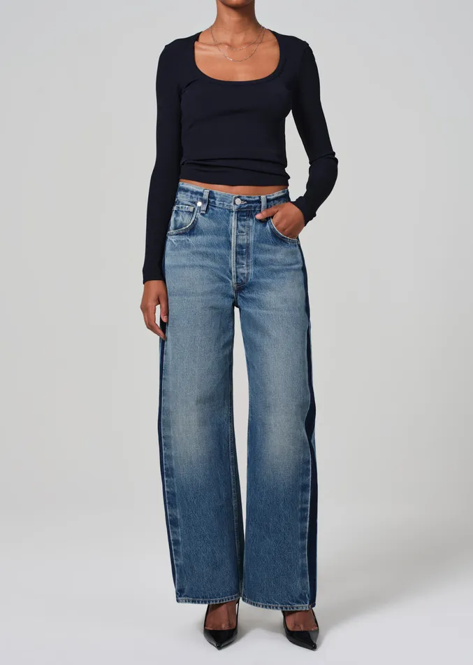 Women Tops Citizens Of Humanity Rumi Scoop Neck In Navy