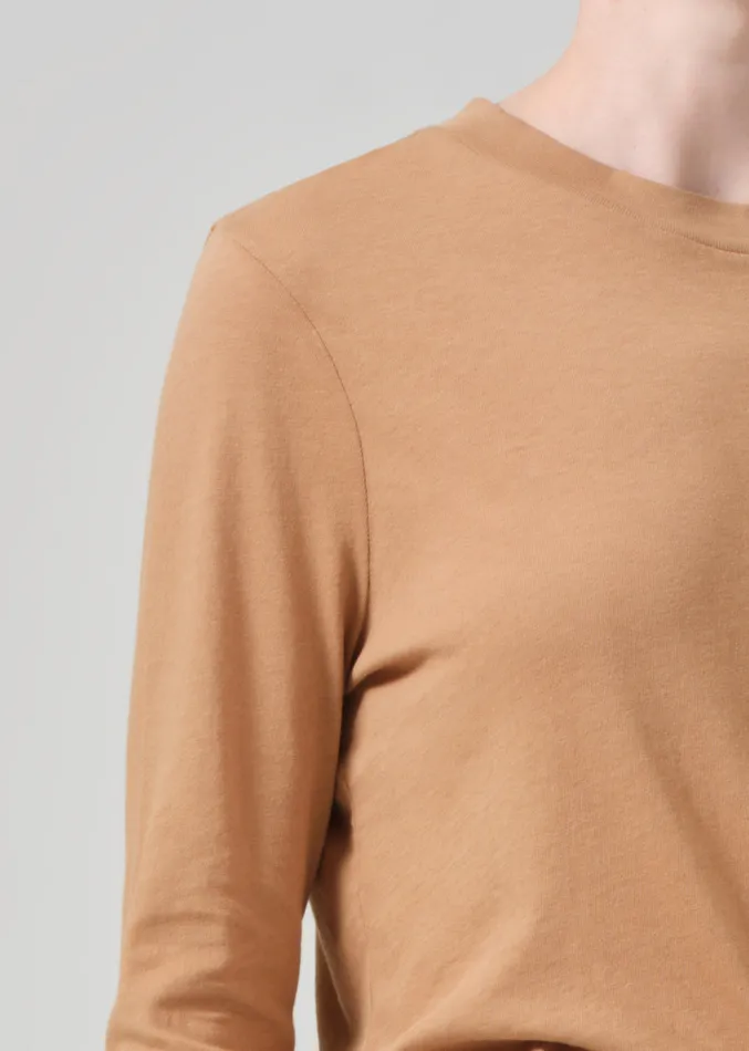Women Tops Citizens Of Humanity Sabine Cropped Long Sleeve In Ambra