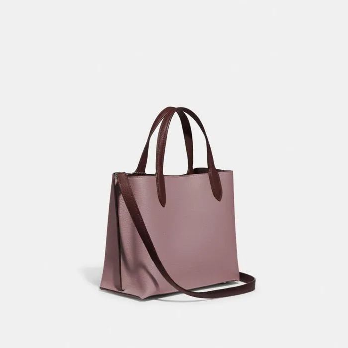 Women Totes and Carryalls Coach Willow Tote 24 In Colorblock Silverfaded Purple Women Totes and Carryalls Coach Willow Tote 24 In Colorblock Silverfaded Purple
