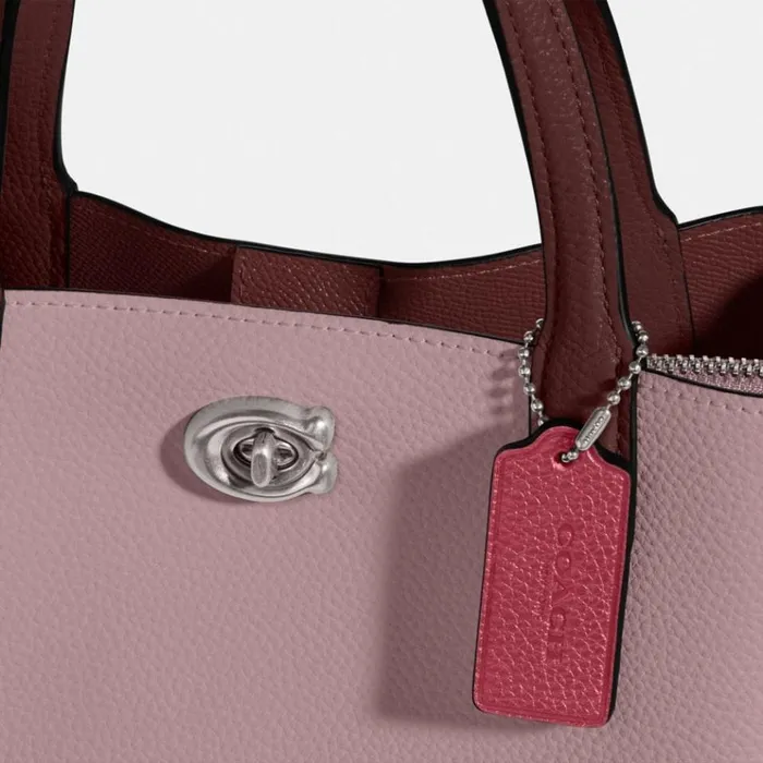 Women Totes and Carryalls Coach Willow Tote 24 In Colorblock Silverfaded Purple Women Totes and Carryalls Coach Willow Tote 24 In Colorblock Silverfaded Purple