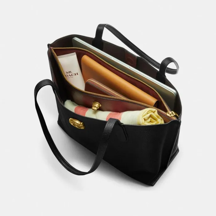Women Totes and Carryalls Coach Willow Tote Brassblack Women Totes and Carryalls Coach Willow Tote Brassblack
