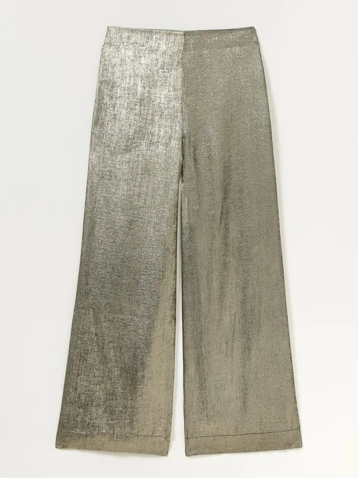Women Trousers and Leggings Fat Face Sofia Gold Metallic Trousers